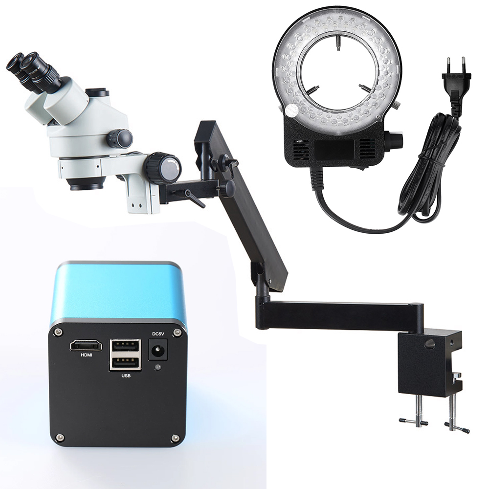 Adjustable Articulated Arm Fol - Trinocular Stereo Microscope 7X-45X recension och pris
