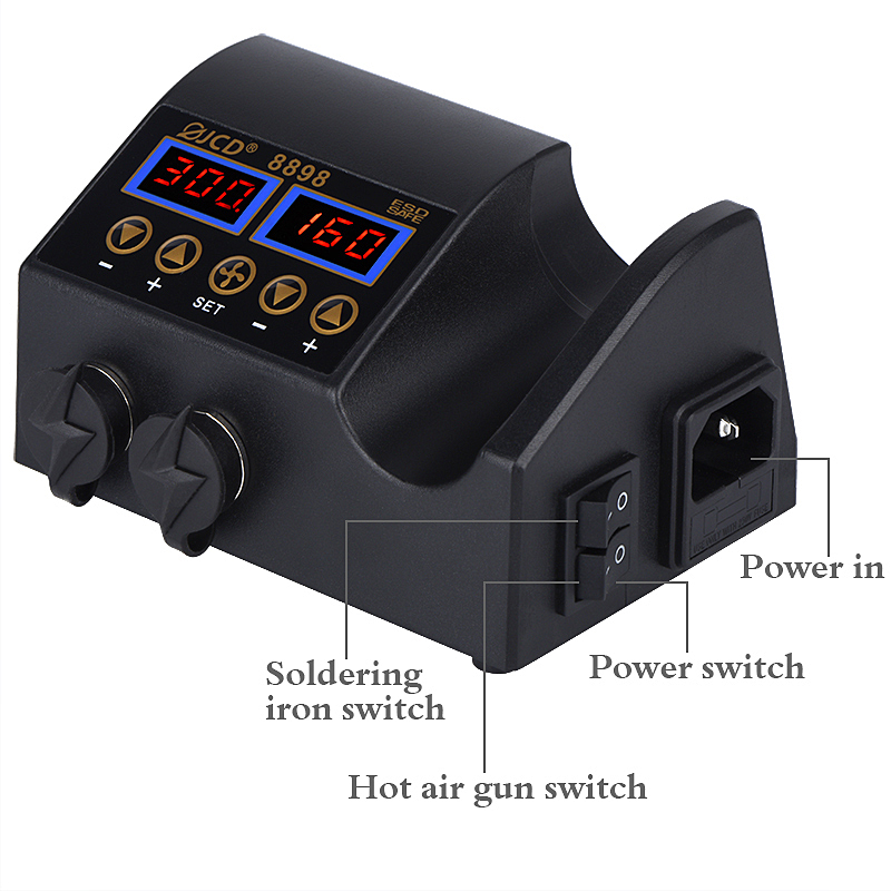 JCD 8898‑16 750W 2‑in‑1 LCD Di - 2 In 1 Soldering Rework Station 750W recension och pris